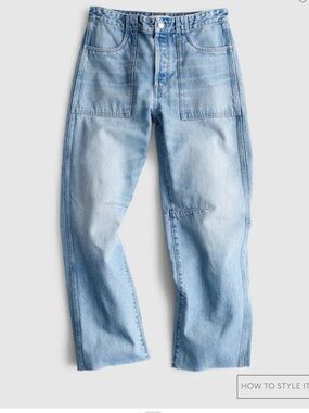 Madewell The Darted Barrel-Leg Jean, Faded Horizon Wash